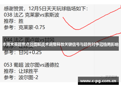 本周末英超焦点战图解战术调整释放关键信号与趋势对争冠格局影响